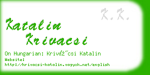 katalin krivacsi business card